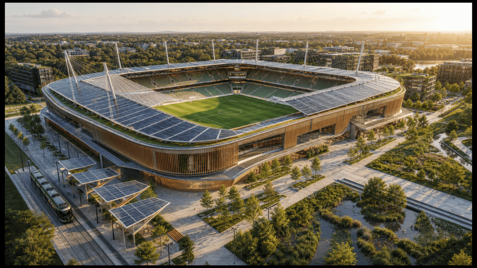 AI sustainable football stadium