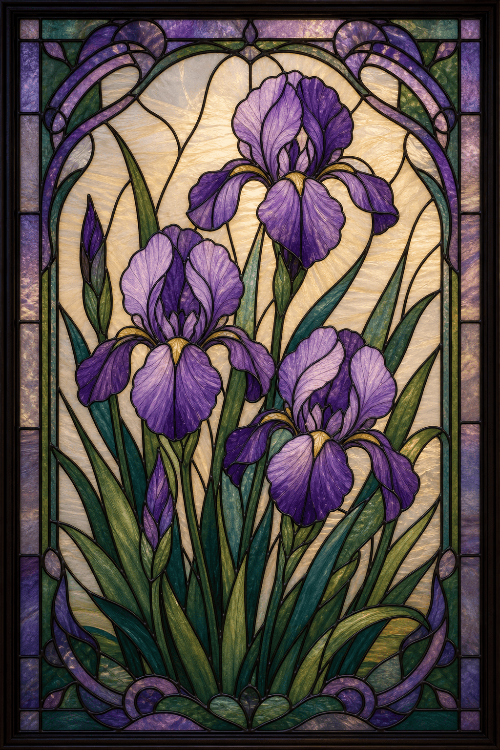 Tiffany stained glass flower