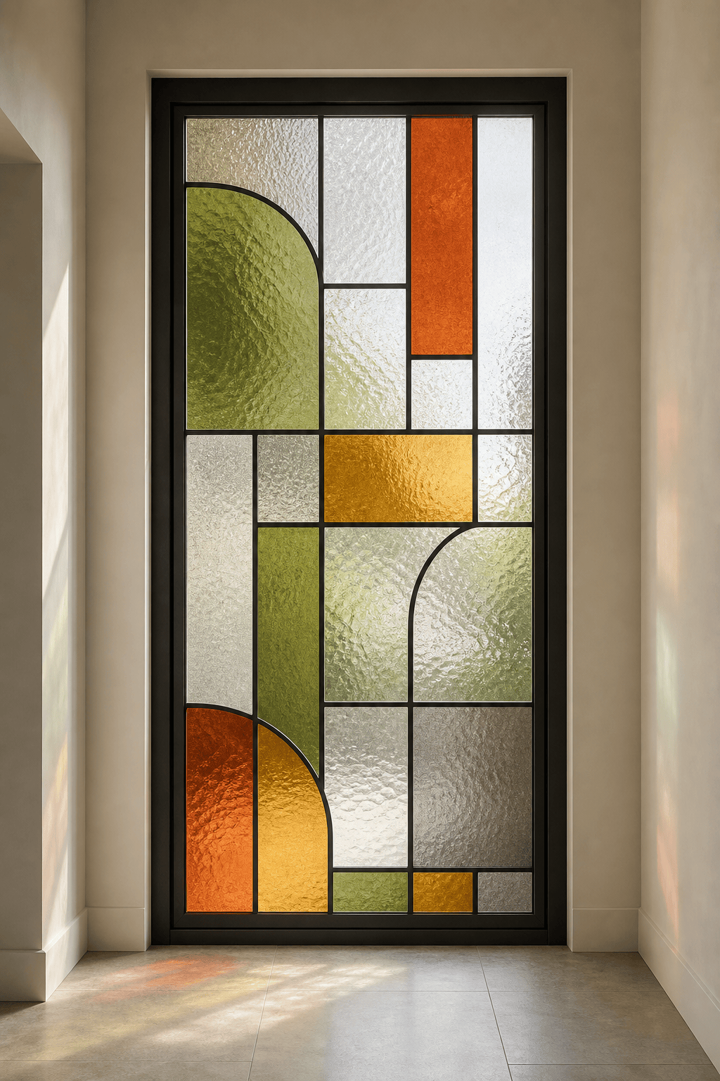 Modern stained glass pattern