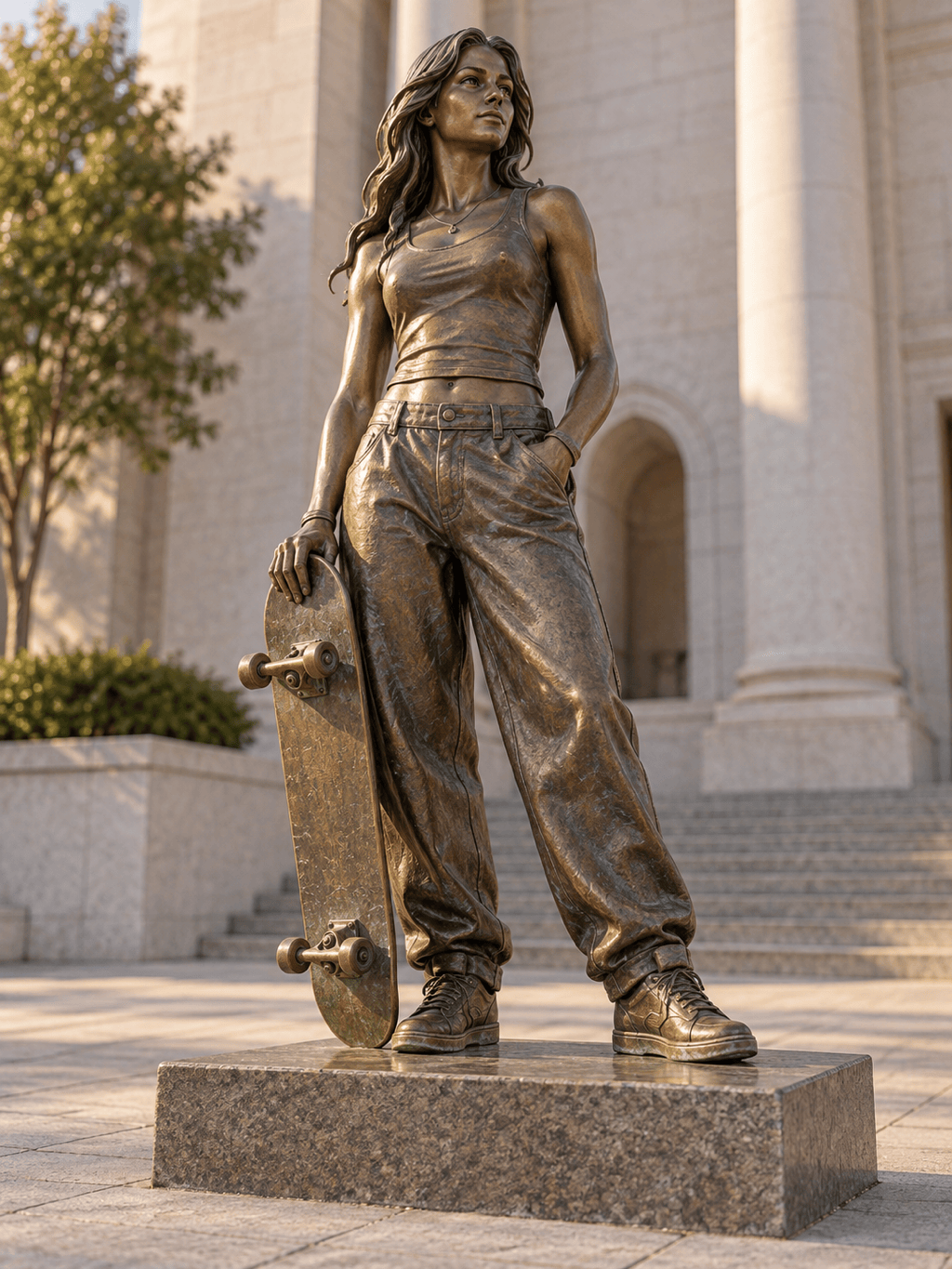 AI bronze statue figure