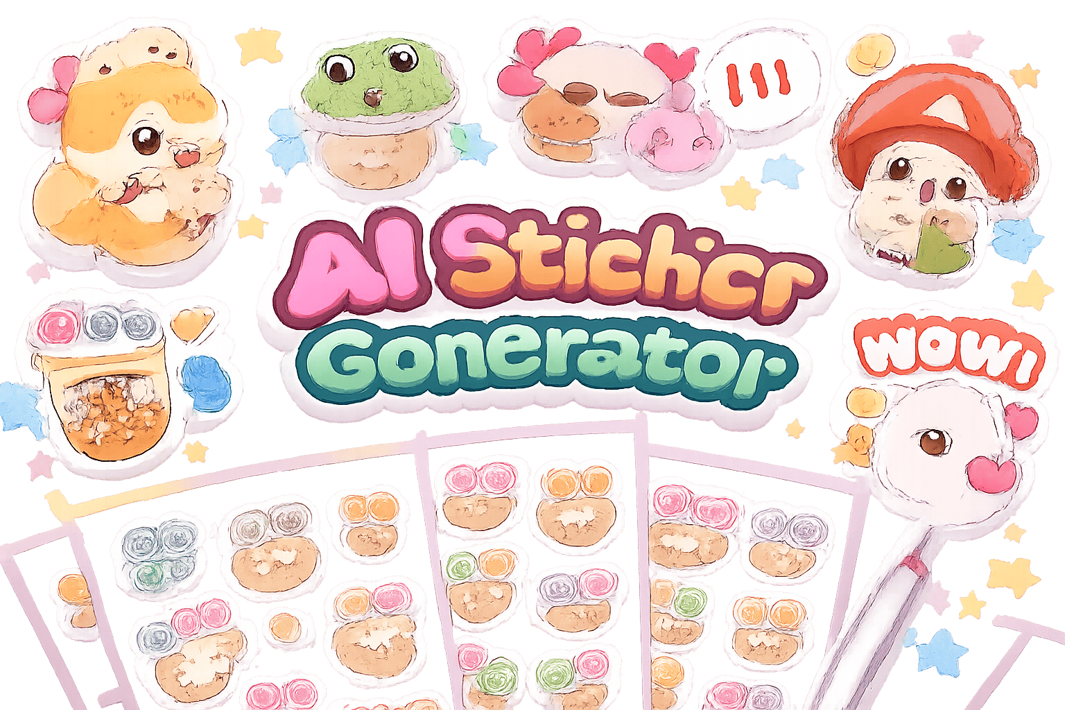 AI Sticker Generator | Создавай кастомные стикеры онлайн бесплатно ...