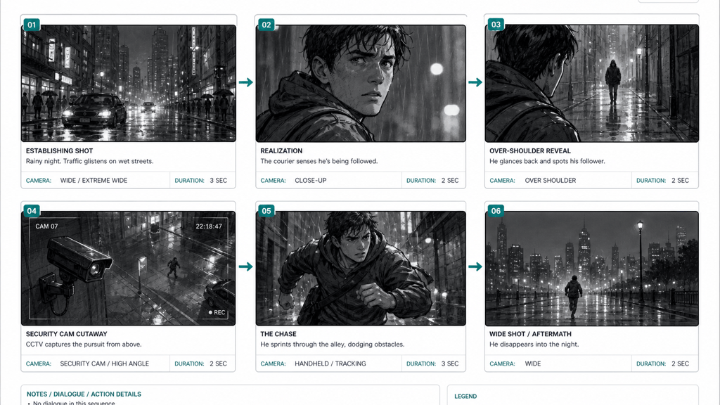 ai short film storyboard