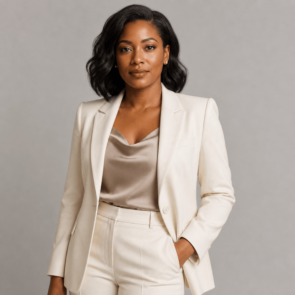 AI women's pantsuit photo