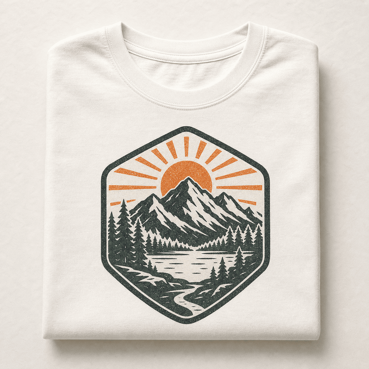 AI t-shirt design badge