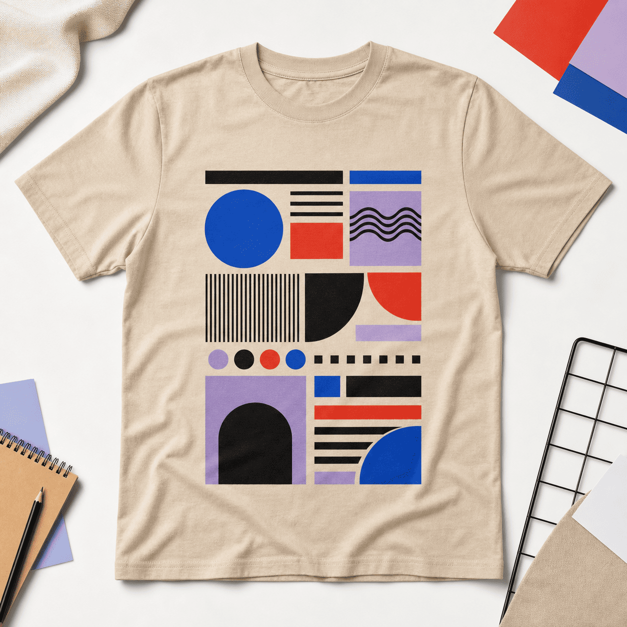 AI t-shirt layout example