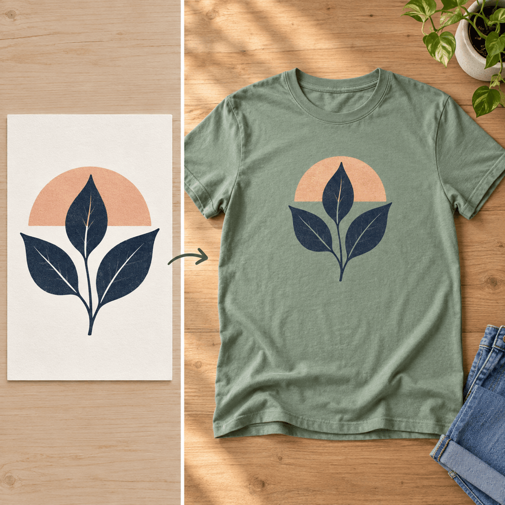 flat lay T-shirt mockup for Etsy