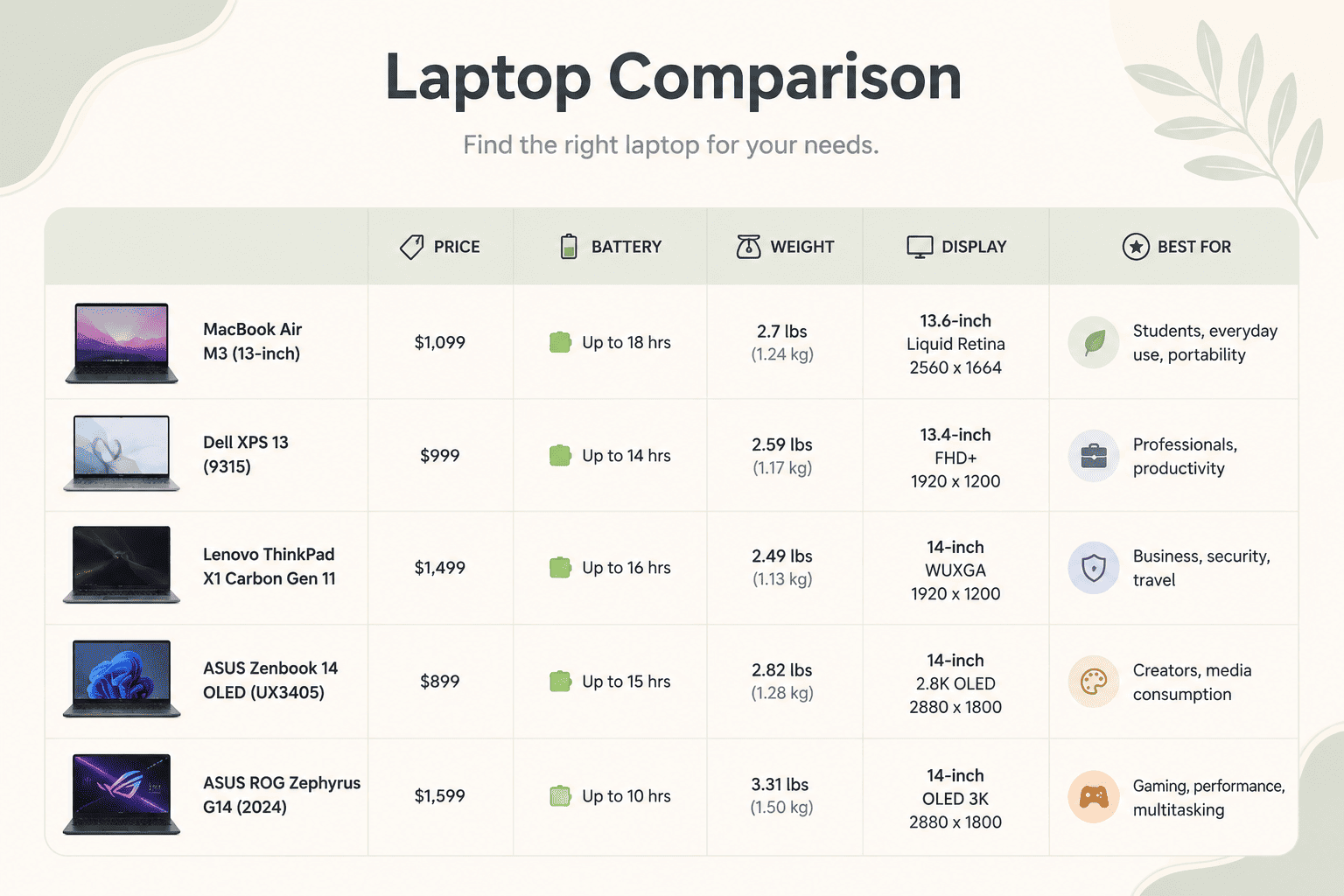 online table design