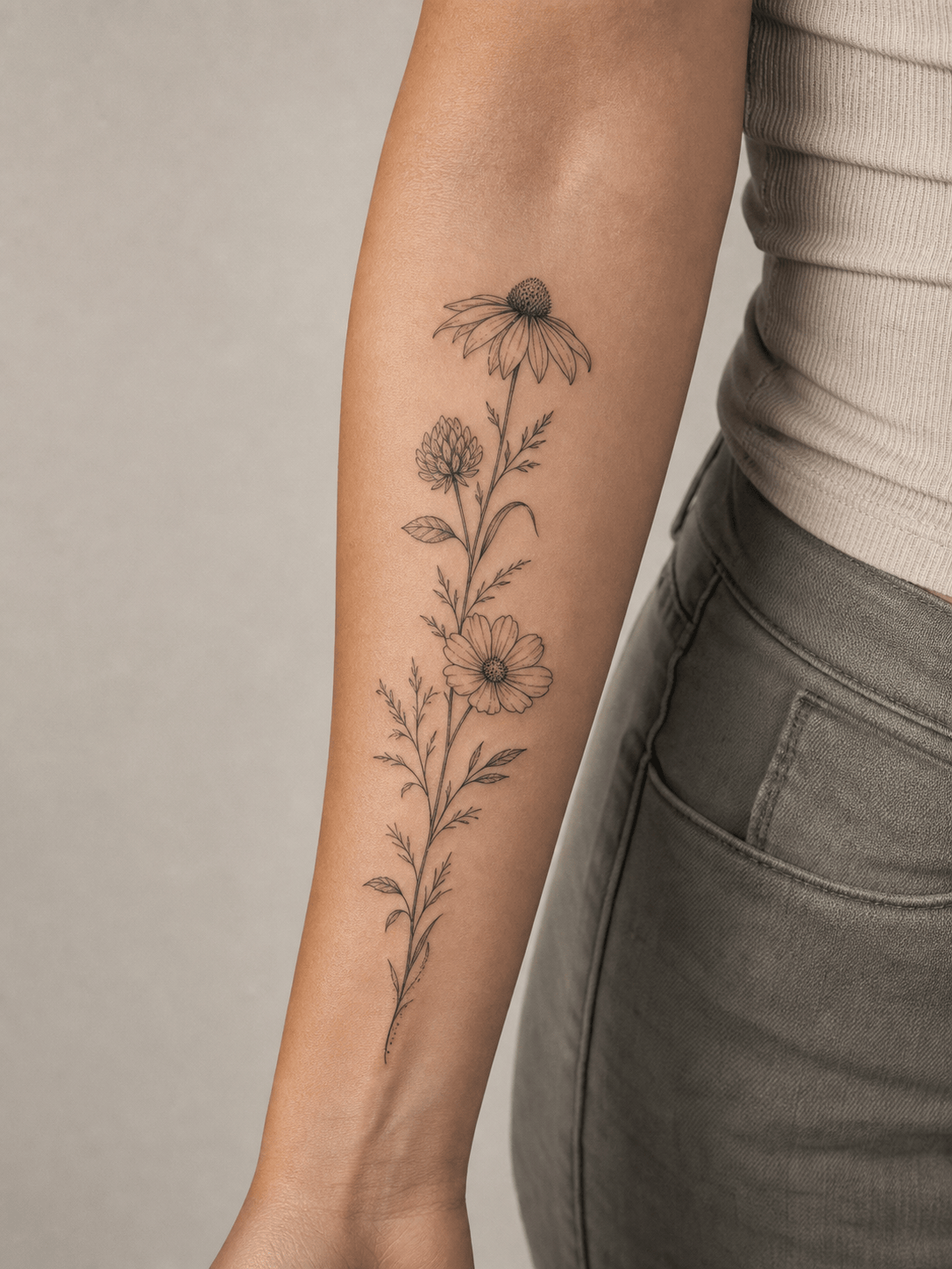 AI fine line tattoo