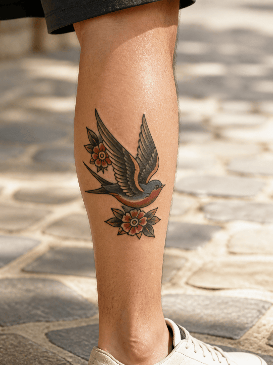 color virtual tattoo try on on a calf