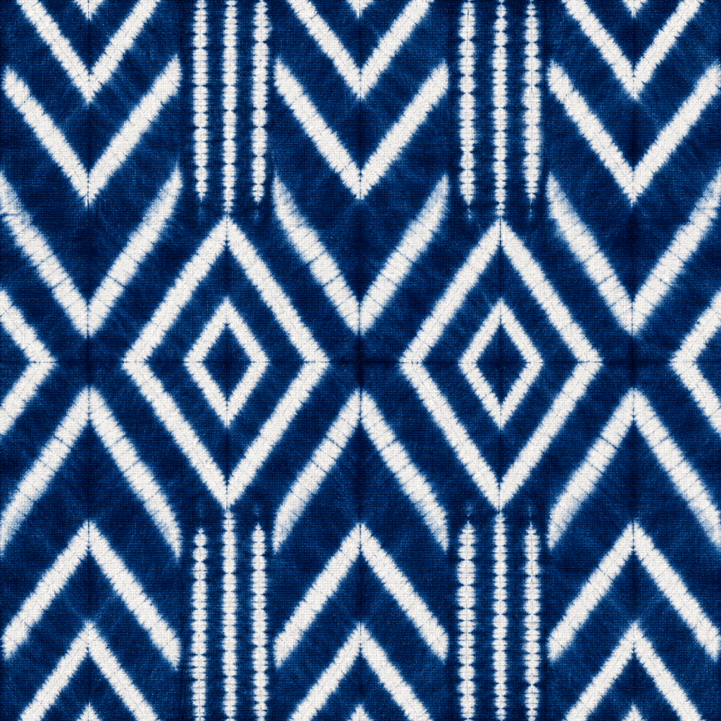 Indigo shibori tie-dye pattern