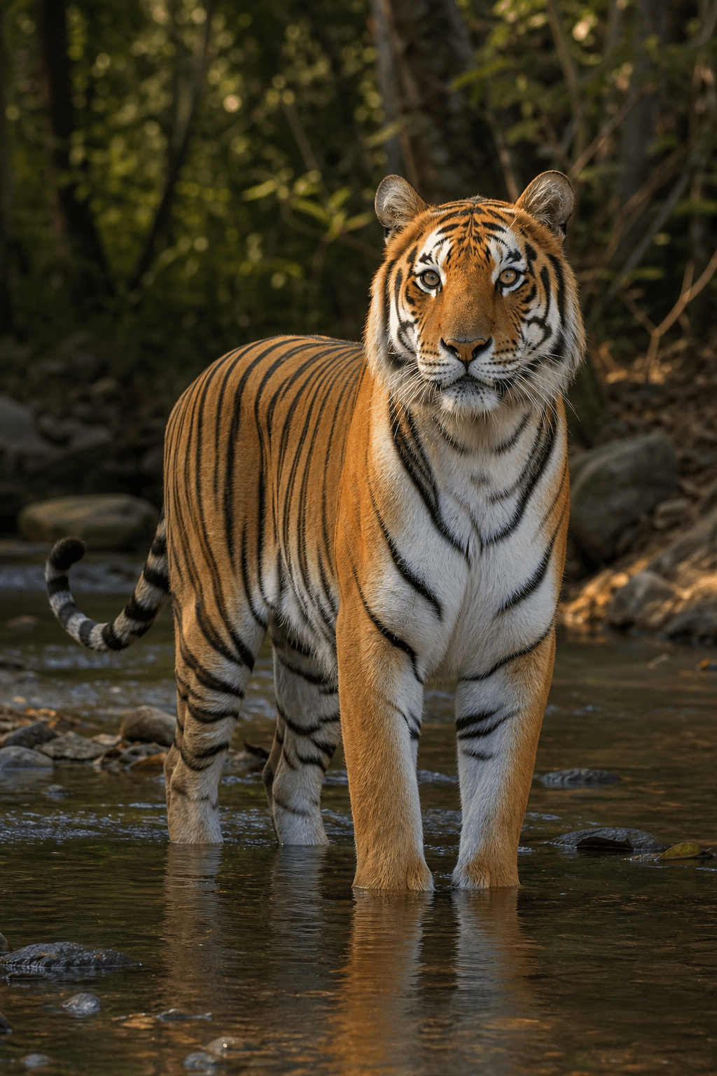 Realistic AI Bengal tiger