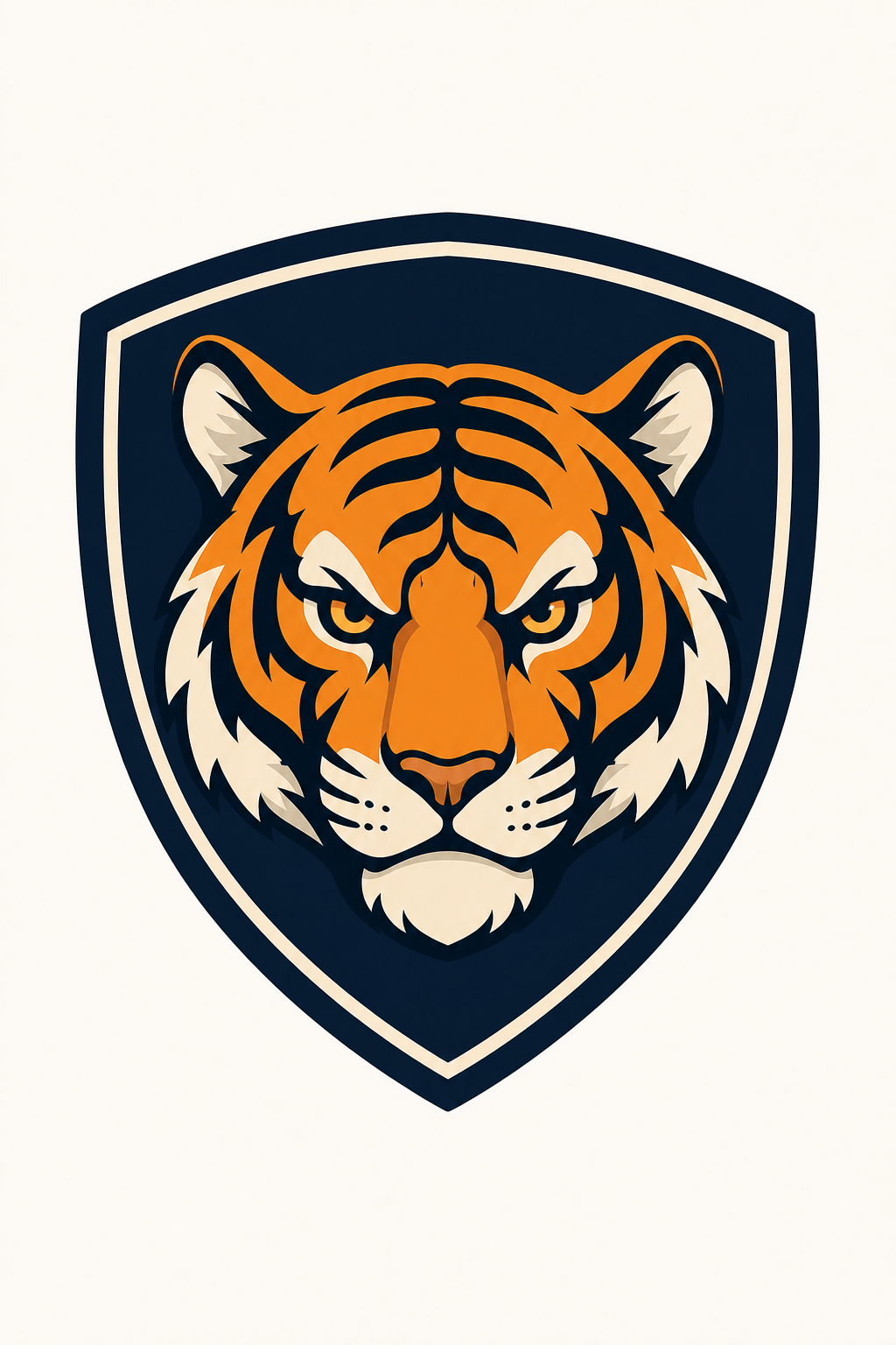 AI tiger mascot badge