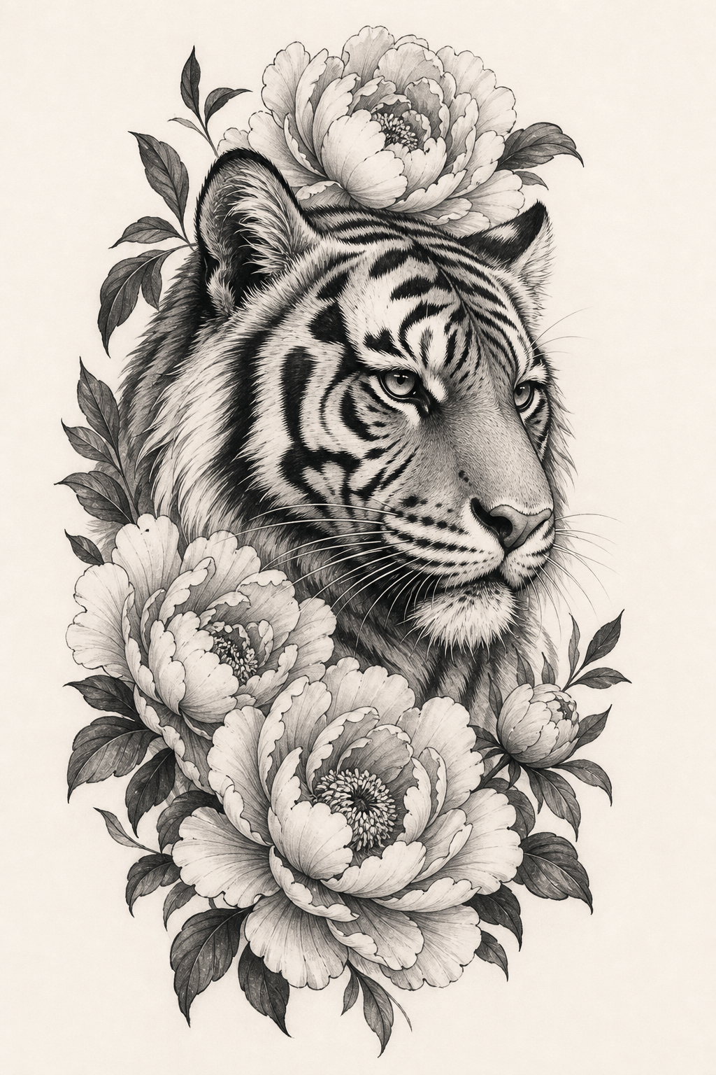 Tiger tattoo concept AI