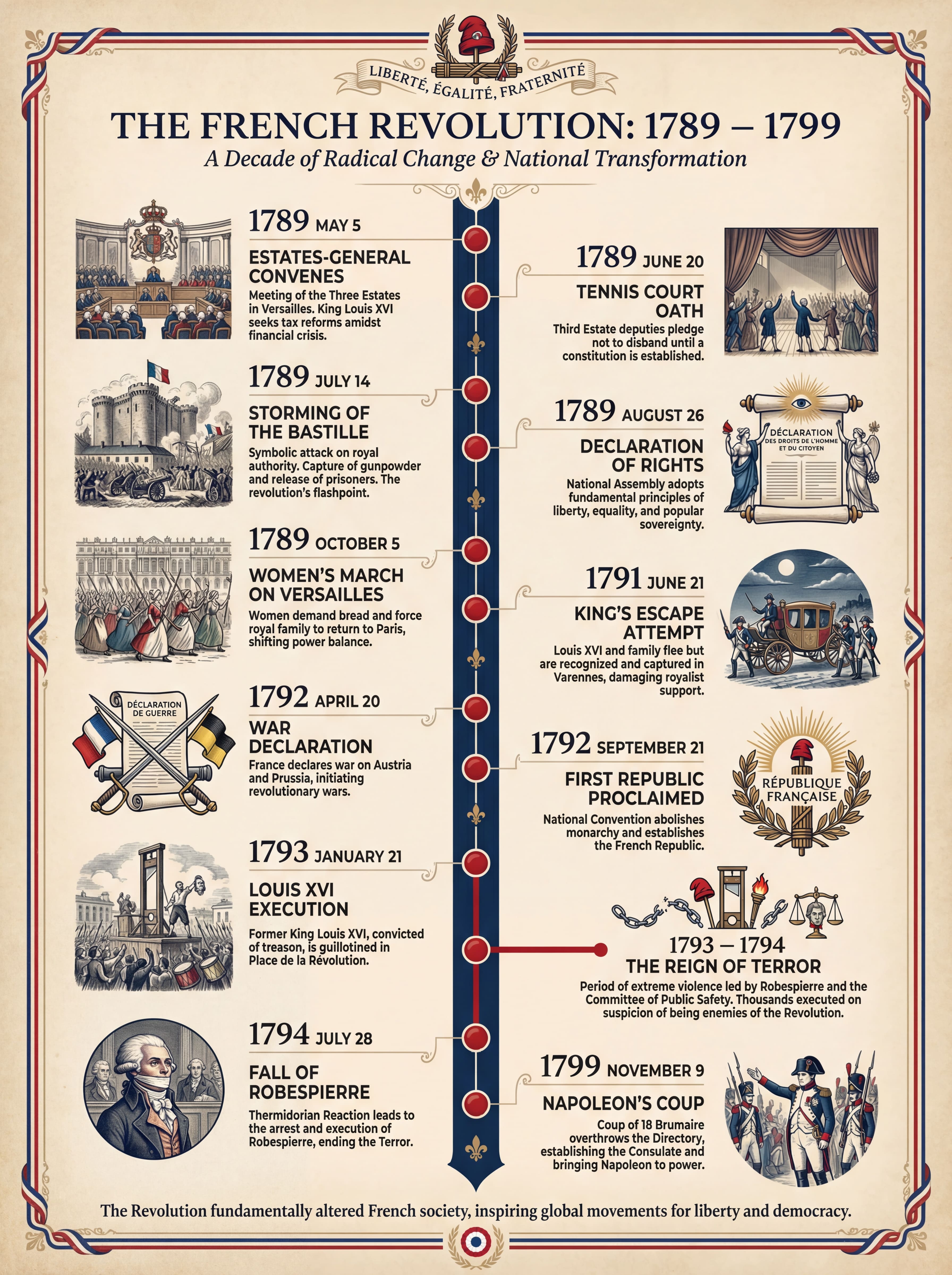 ai generated history timeline for french revolution