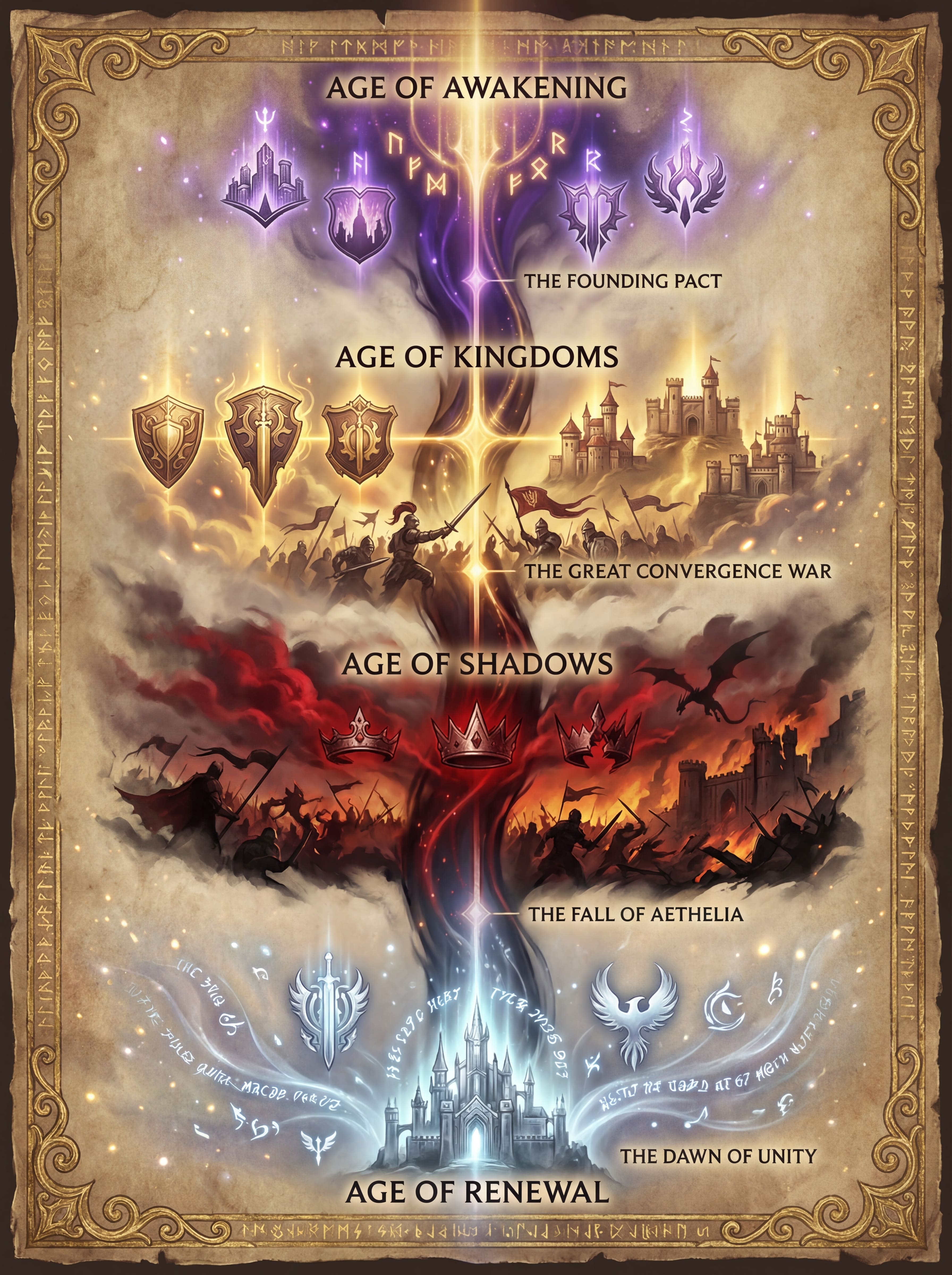 ai generated fantasy timeline