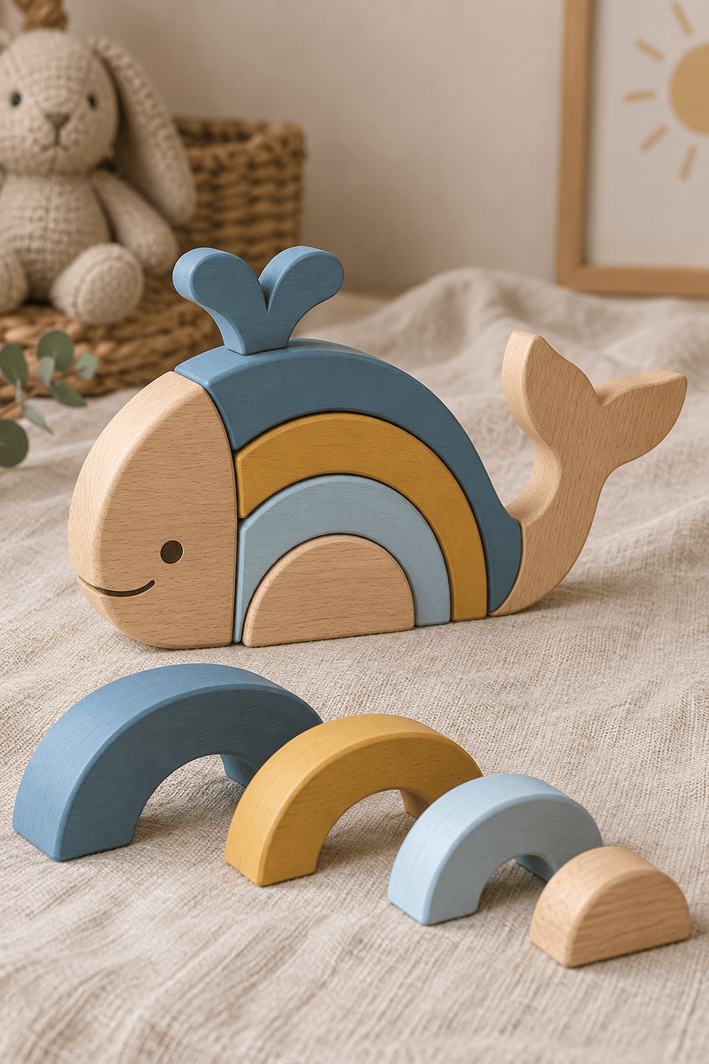 AI wooden stacking toy concept
