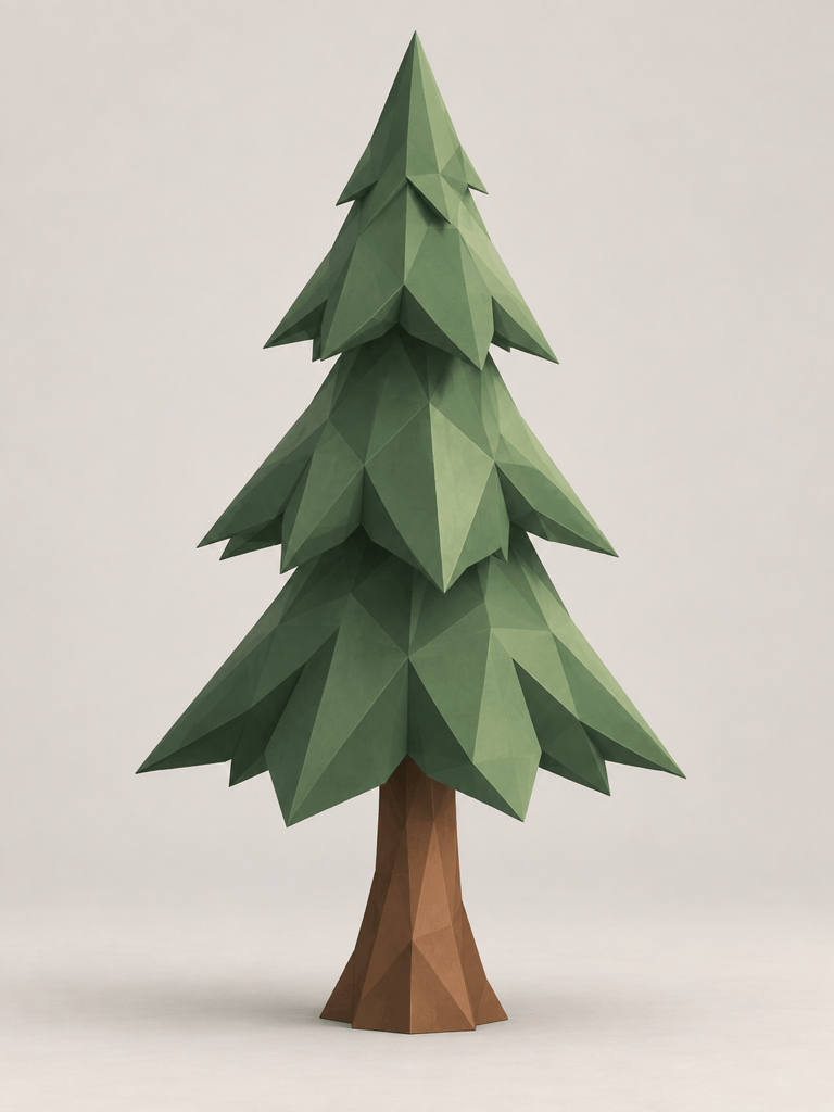 Stylized AI pine tree
