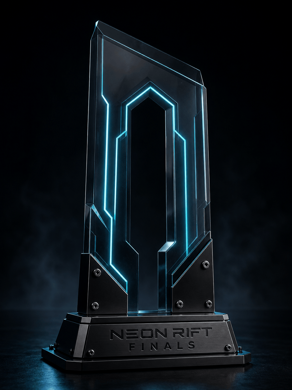 AI esports trophy concept
