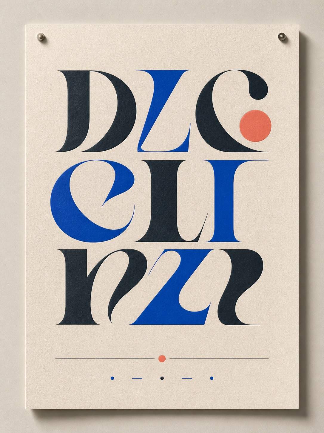 AI typography poster