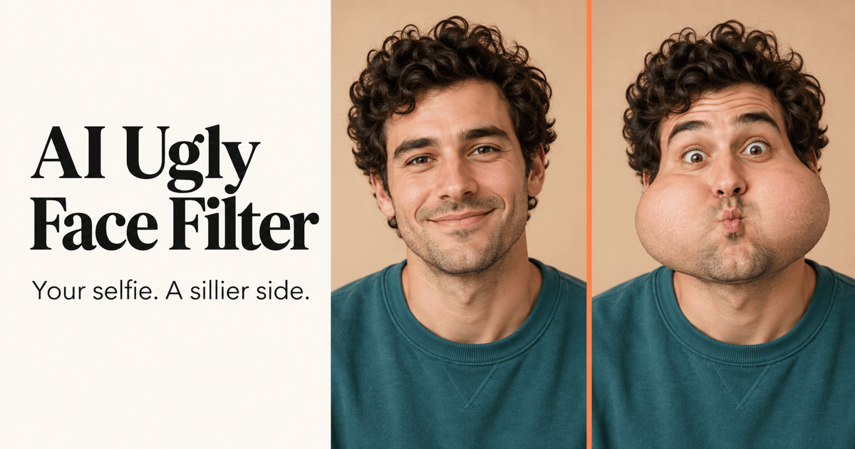 AI Ugly Face Filter Online for Funny Photos | Mew Design