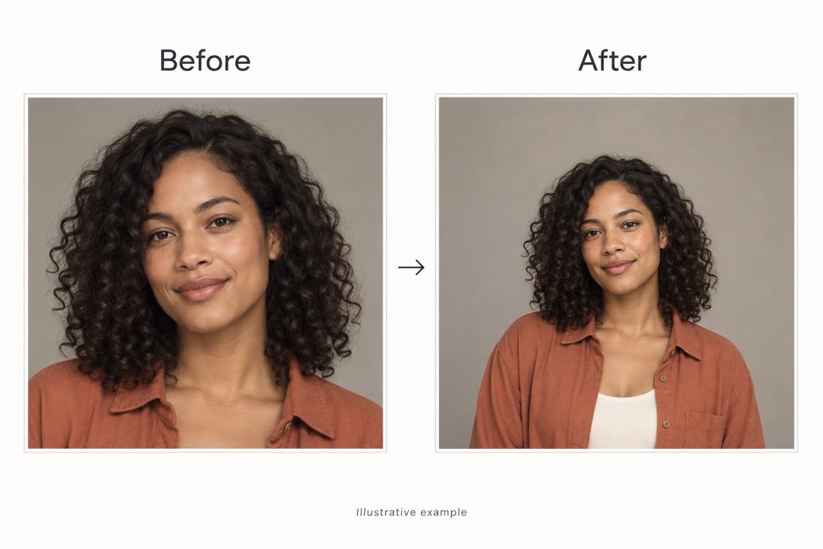 AI portrait expansion with more headroom