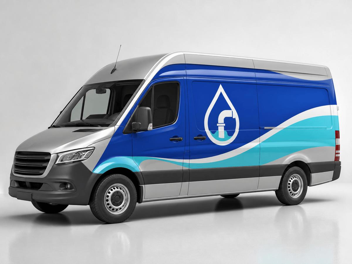 AI commercial van wrap design