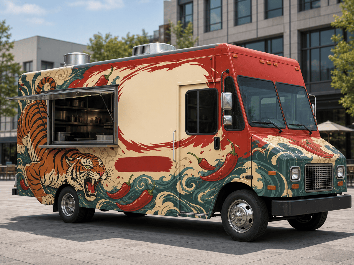 AI food truck wrap concept