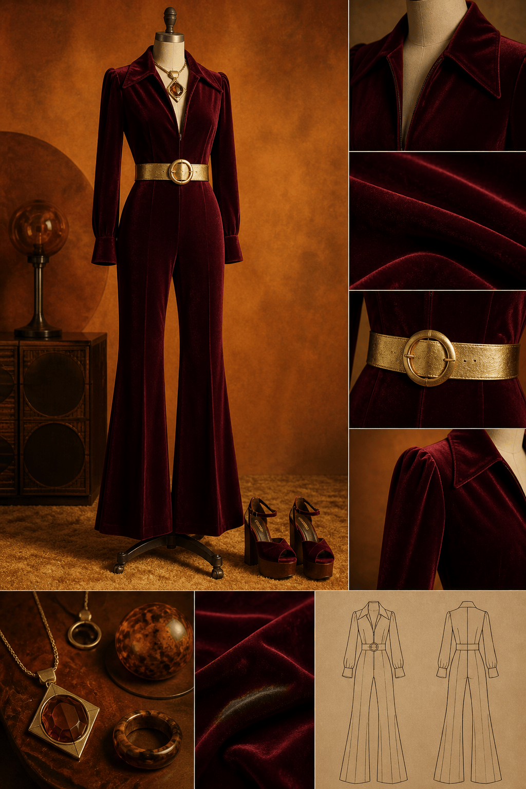 1970s vintage fashion design