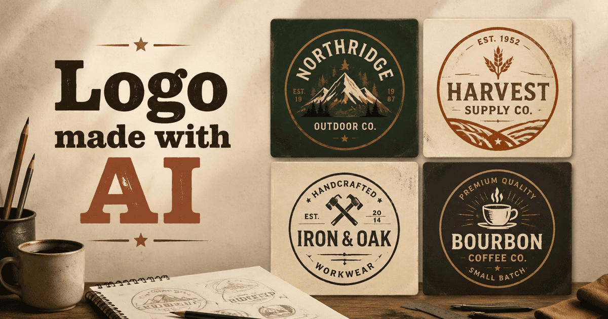 gerador de logo vintage com IA