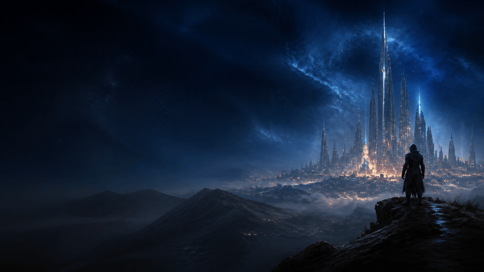 AI sci-fi gaming wallpaper