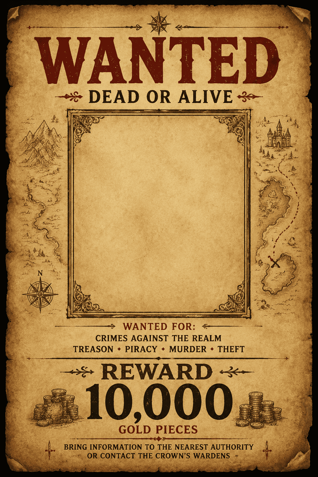 funny wanted poster template
