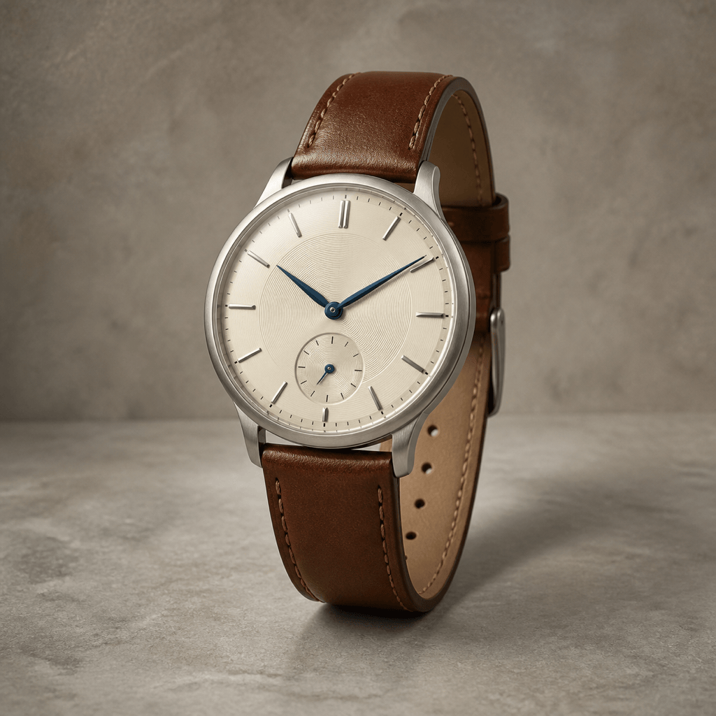 AI titanium dress watch design