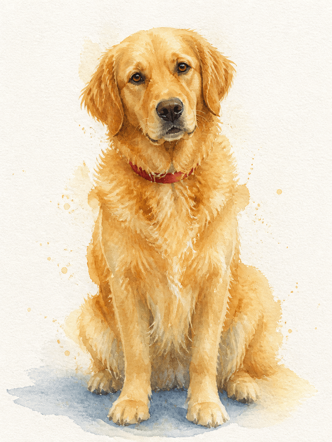 AI watercolor pet portrait