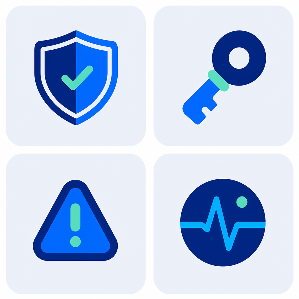 cybersecurity website icon set