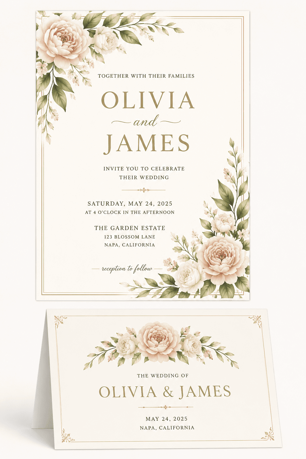 AI Wedding Card Generator example 1