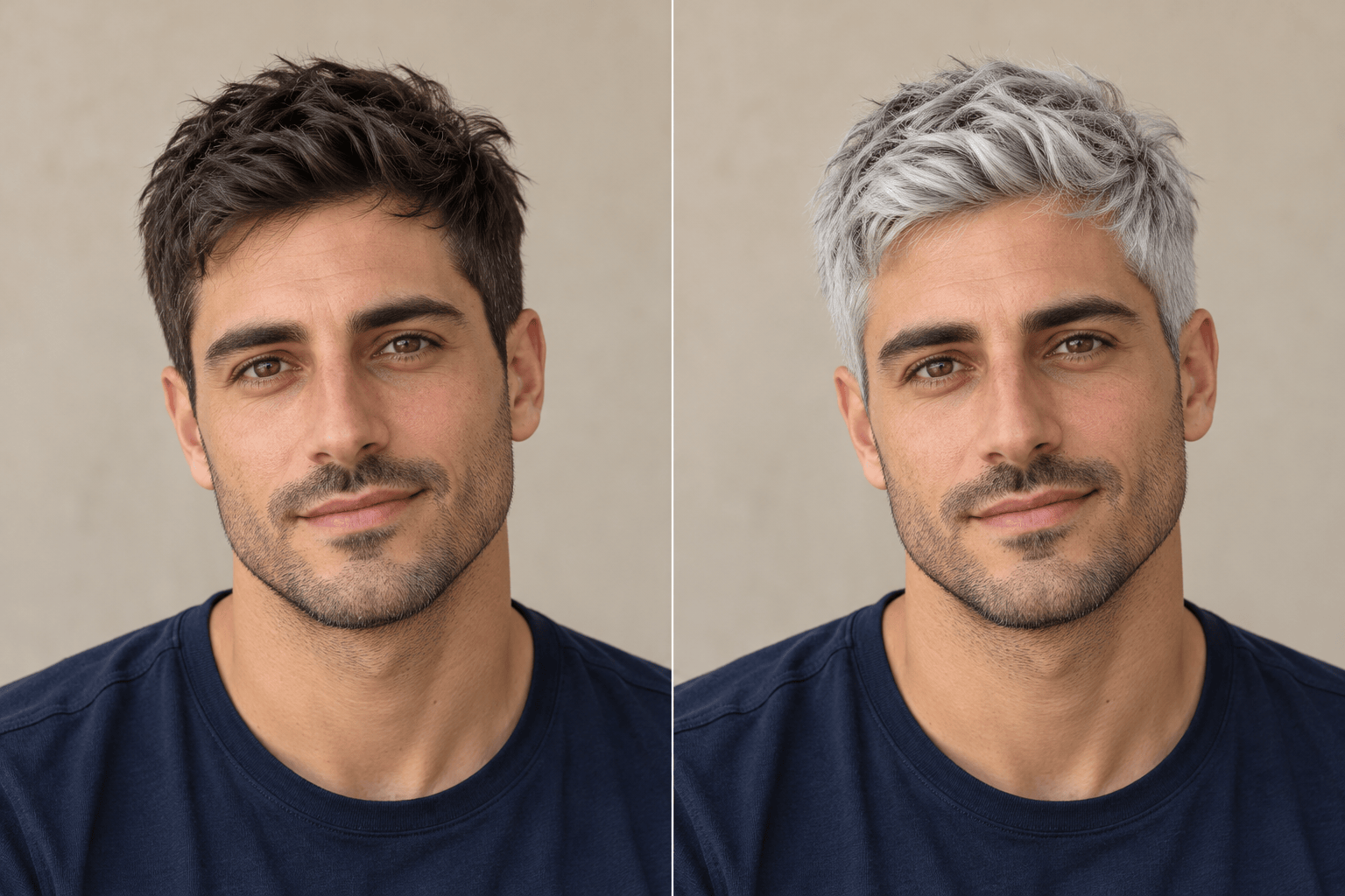 White hair filter for short hair
