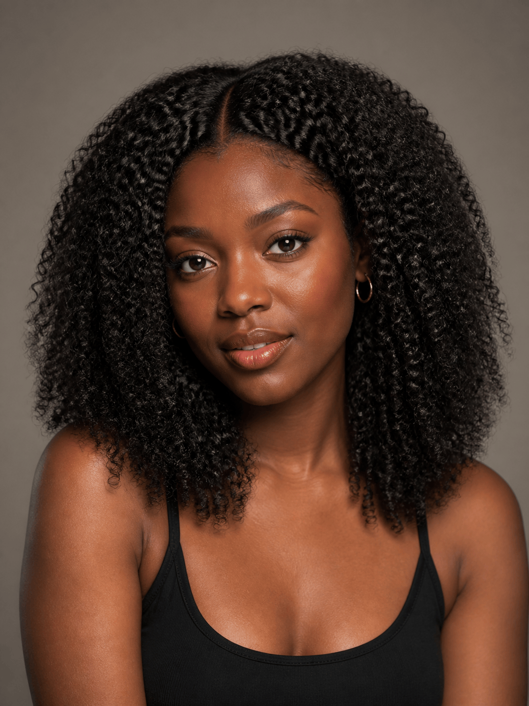 Virtual curly wig try on