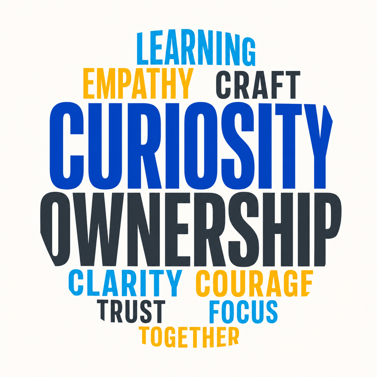 Branded word cloud graphic