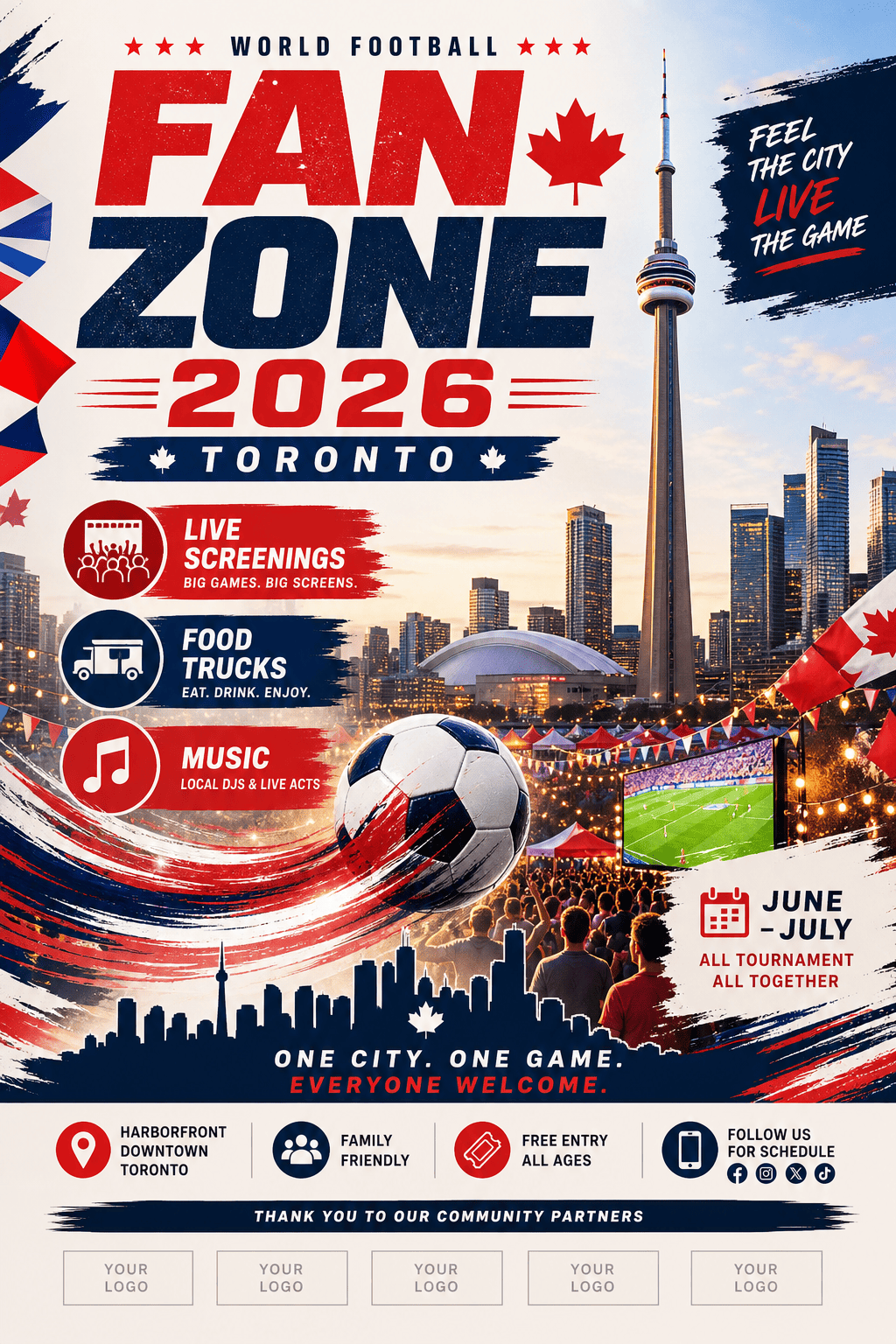 2026 football fan zone poster