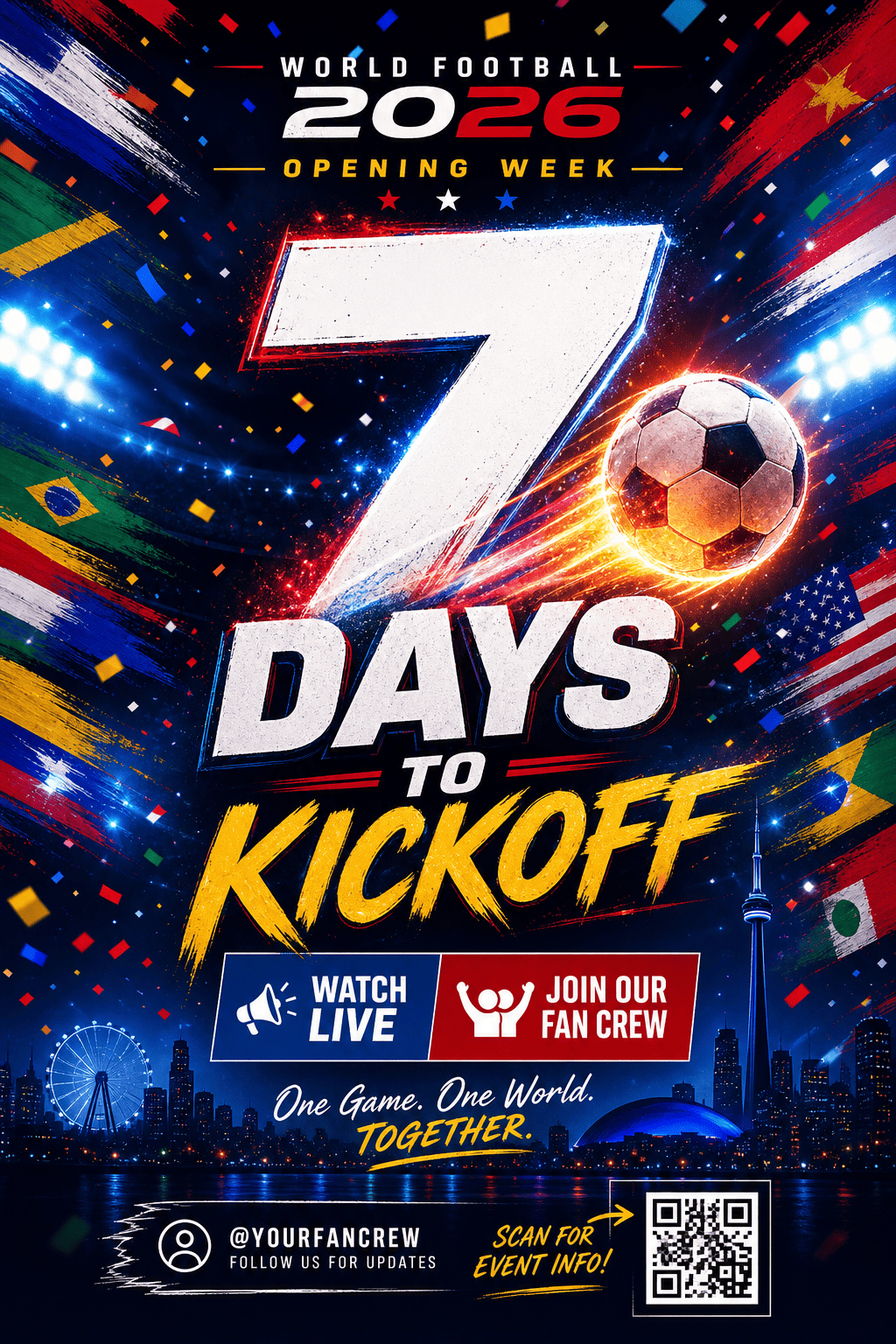 ai 2026world cup countdown poster