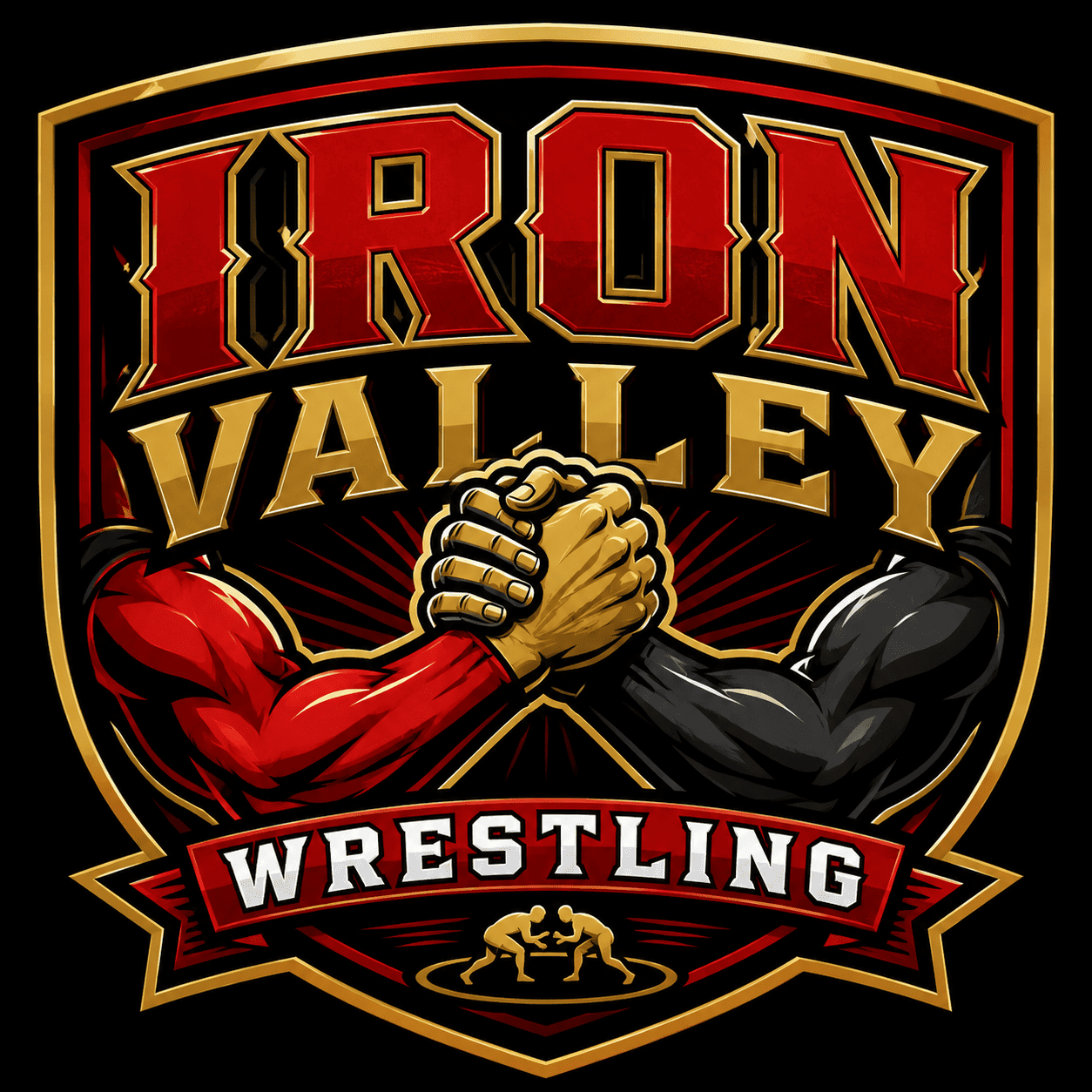 ai wrestling logo emblem