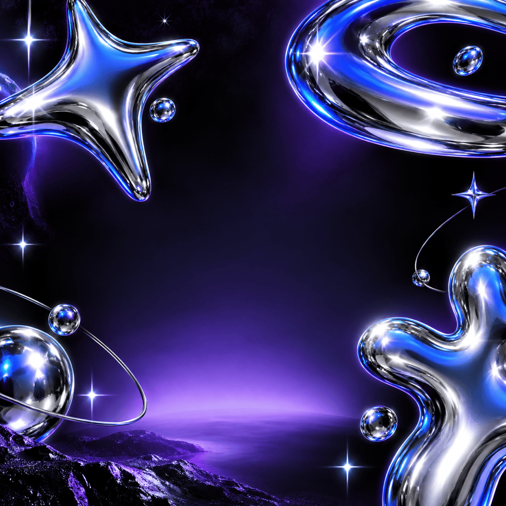 Y2K chrome event background