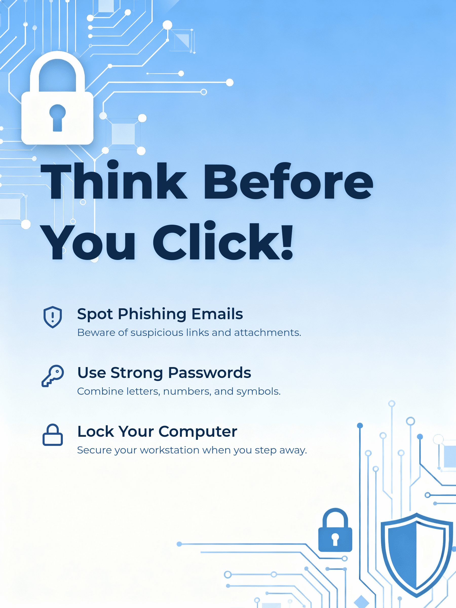 corporate cybersecurity awareness poster example