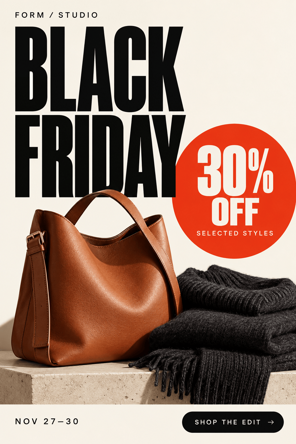 Black Friday fashion sale flyer