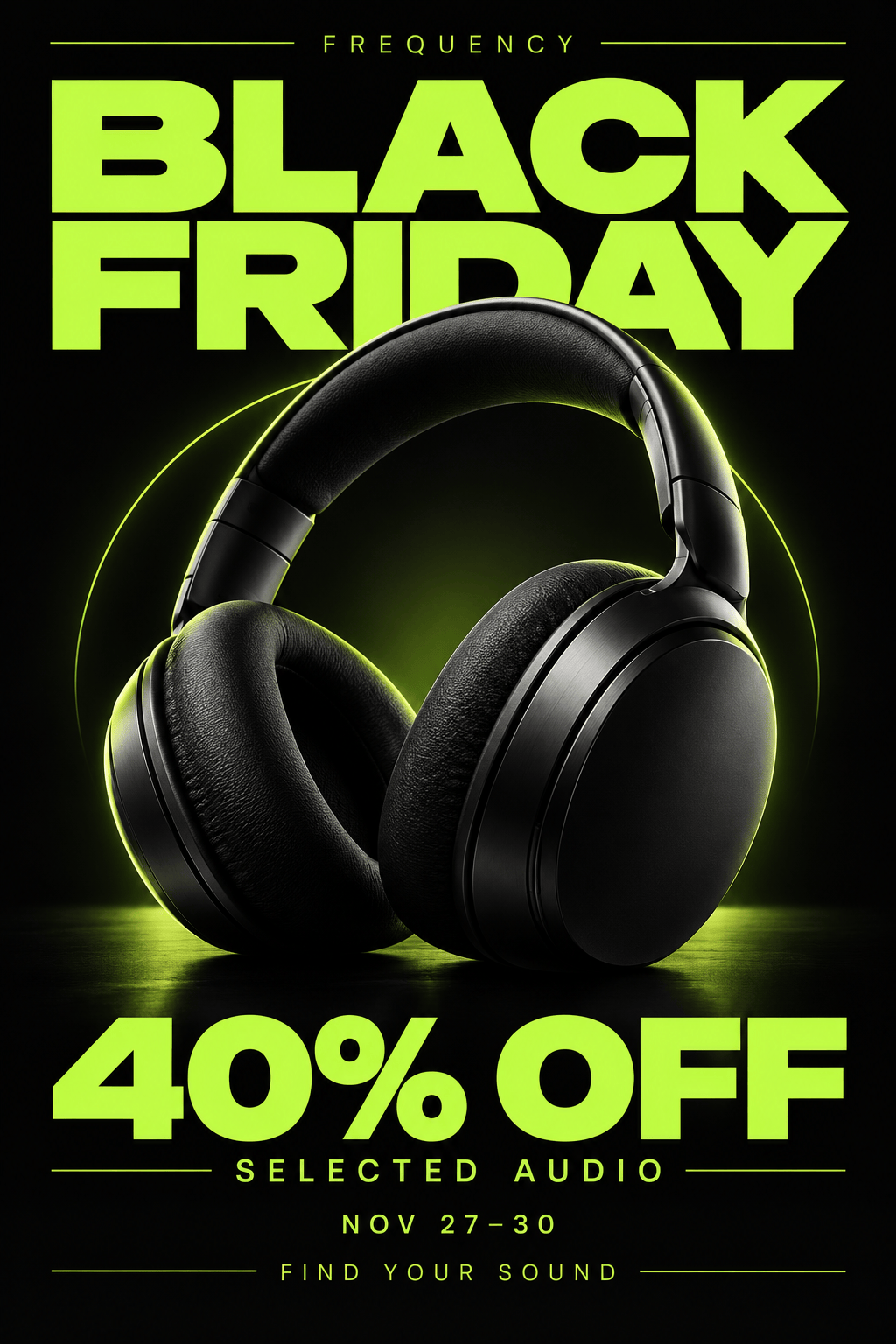 Black Friday electronics deal poster