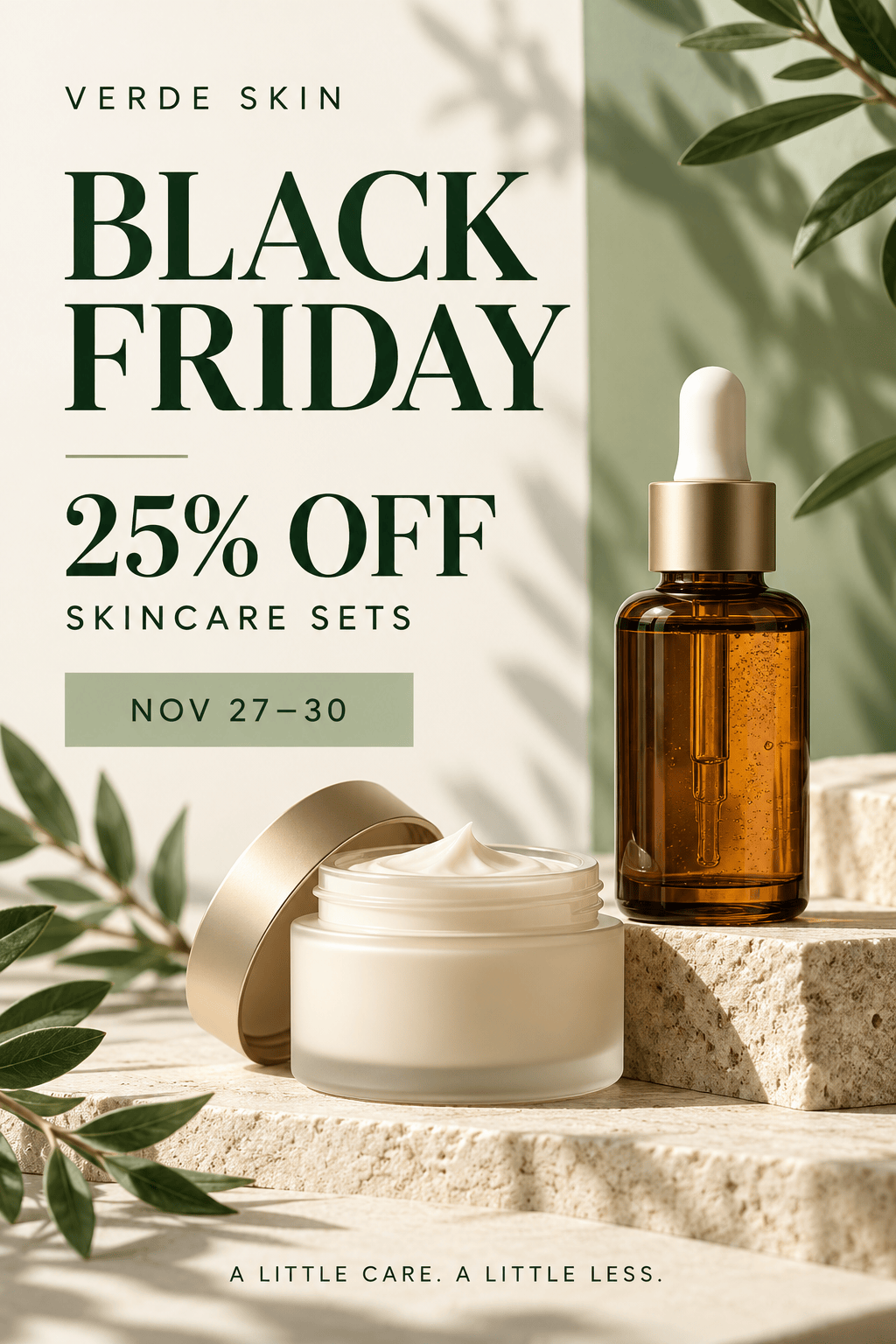 Black Friday skincare sale flyer