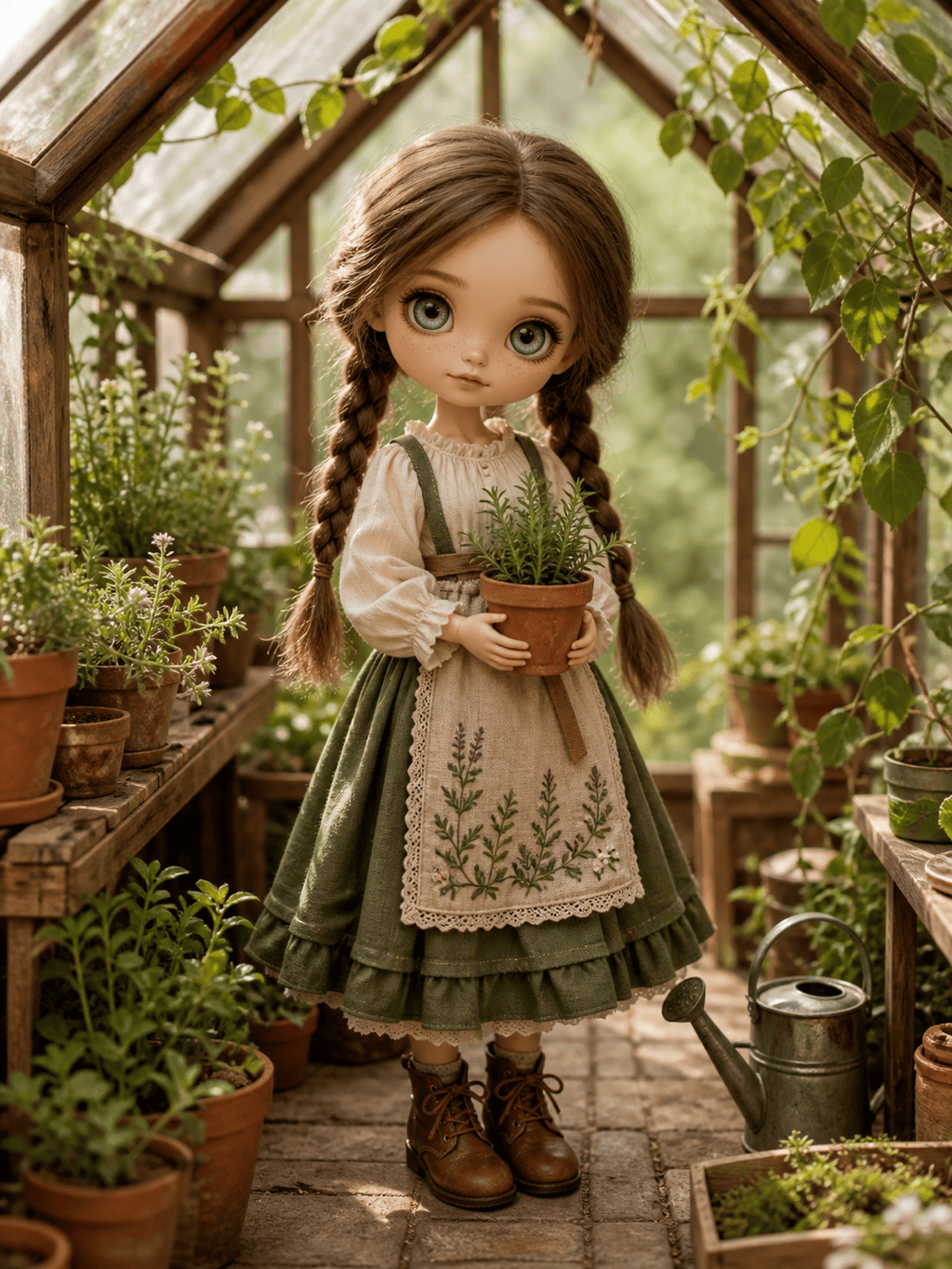Custom cottagecore doll character