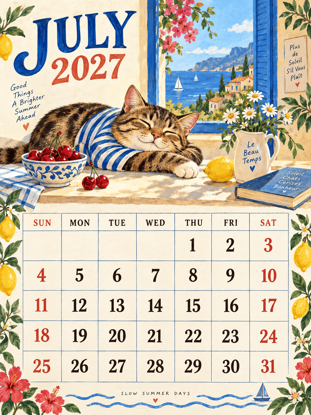 2027 illustrated pet calendar
