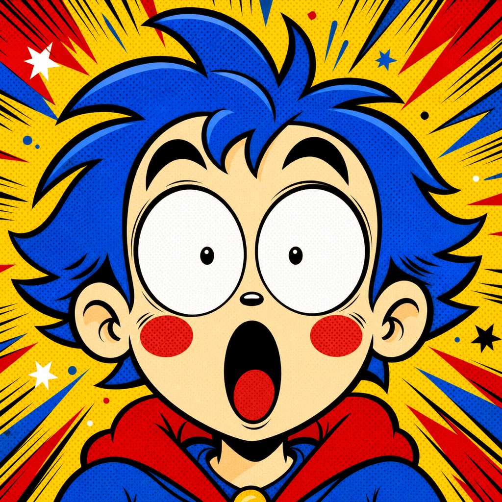 comic cartoon surprised face