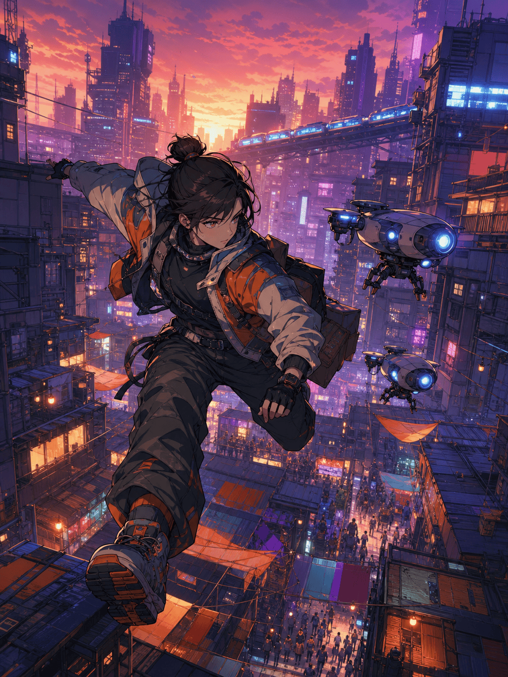 cyberpunk anime art example